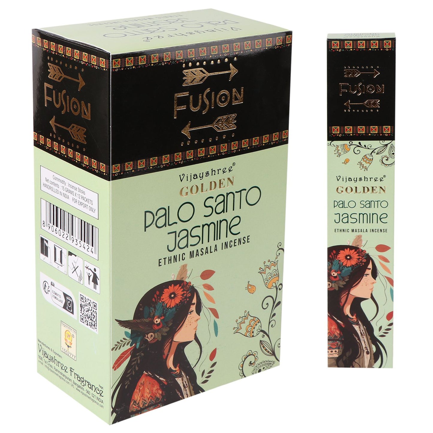 Vijayshree Golden Masala Incense – Palo Santo Fusion: Jasmine