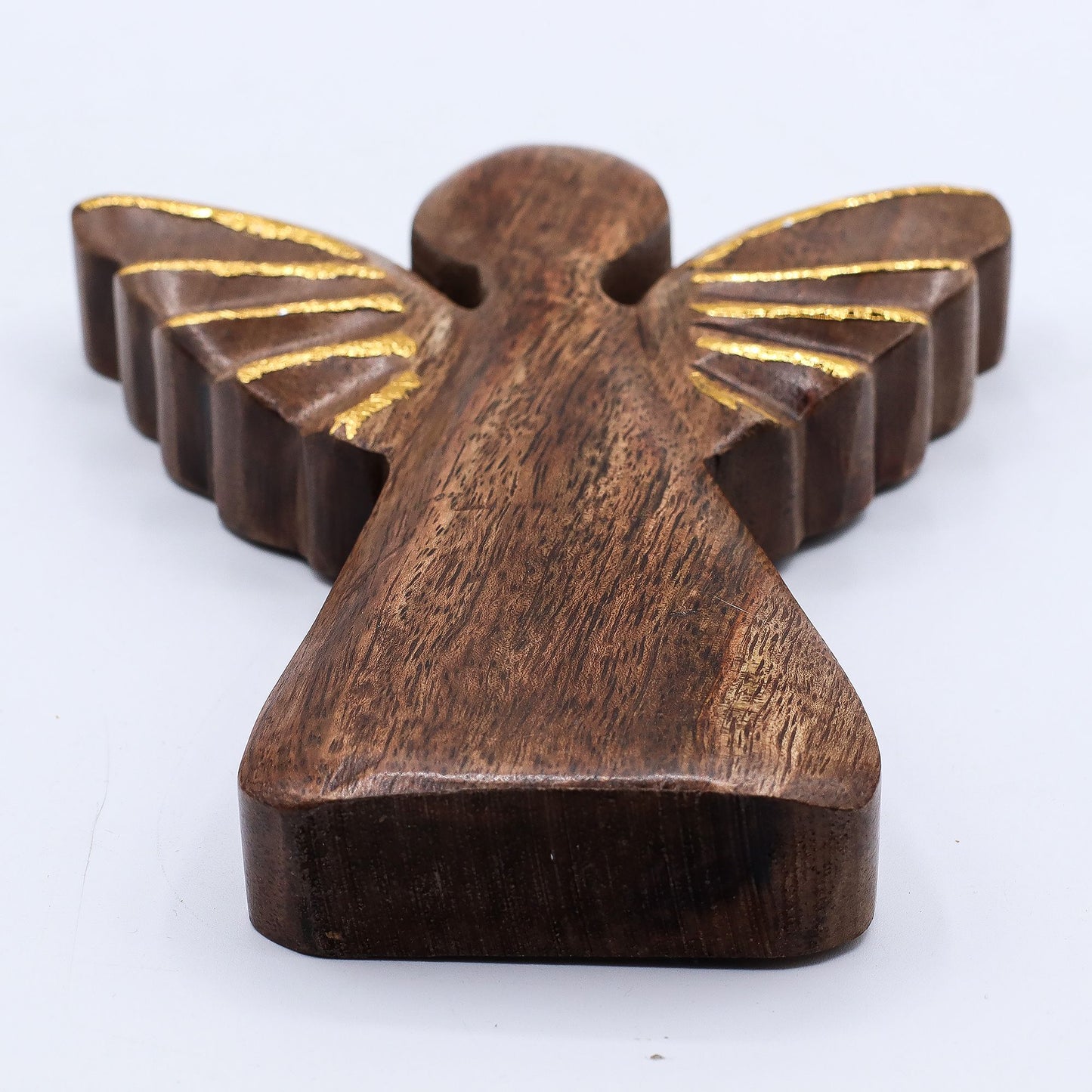 Large Mango Wood Angel – Gold Decor