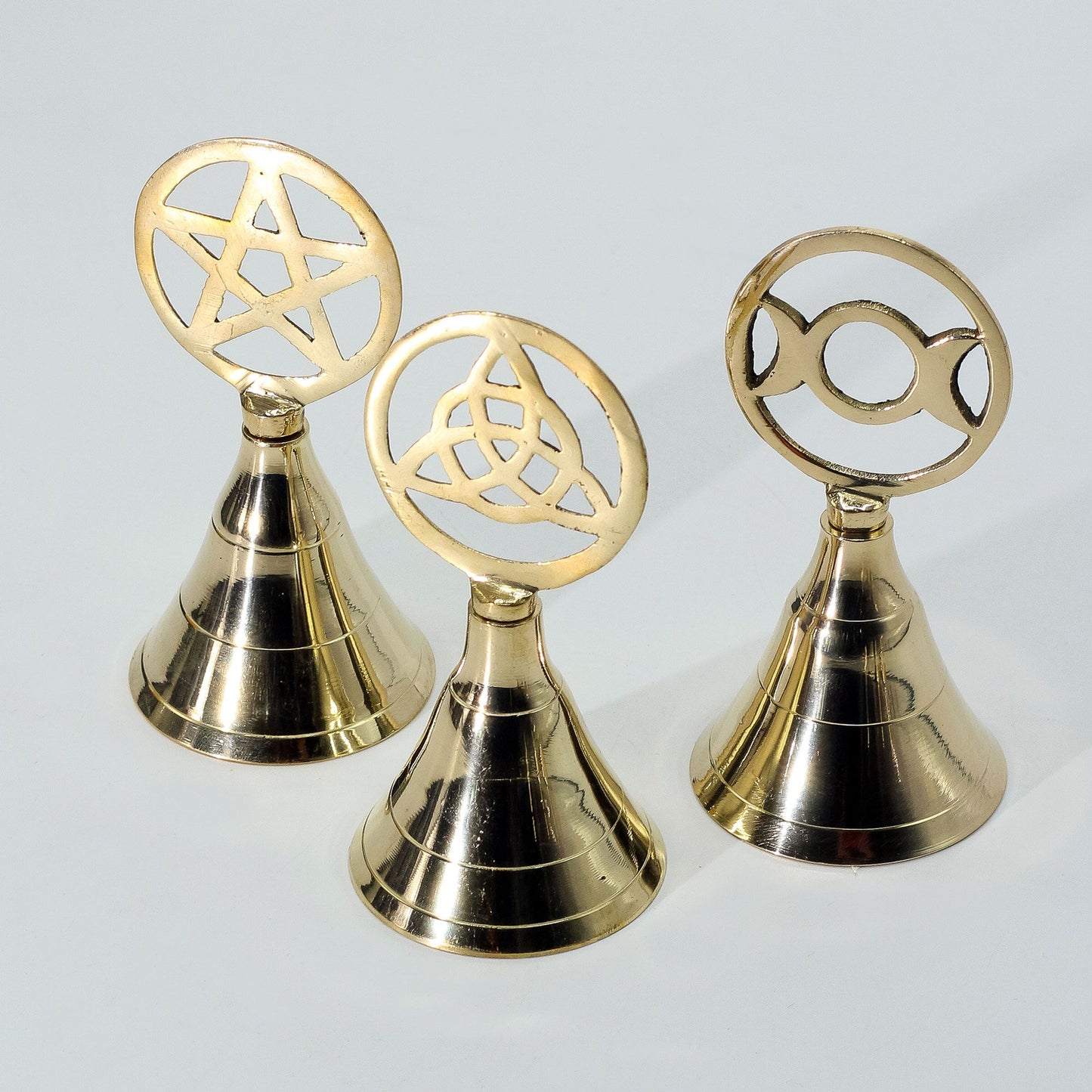 Altar Brass Bell – Pentagram Ritual Bell for Witchcraft