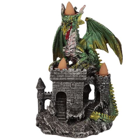 Summon ancient magic with the Dragons Castle Triple Backflow Incense Burner — a spellbinding display of cascading smoke that flows like mist through a mighty dragon’s lair. This handcrafted resin piece features three tiers for simultaneous backflow cones, creating an enchanting visual as the smoke flows down castle steps guarded by a powerful dragon. Ideal for meditation, ritual work, or simply setting a mystical mood in your sacred space.
Whether you’re a practicing witch, a fantasy lover, or seeking a un