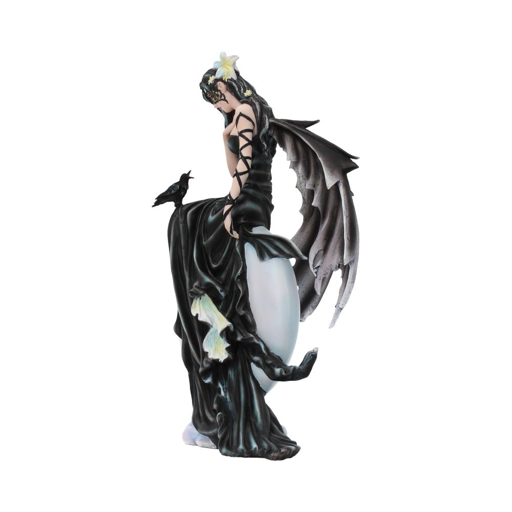 Dark Skies Fairy and Raven Figurine by Nene Thomas – 28cm