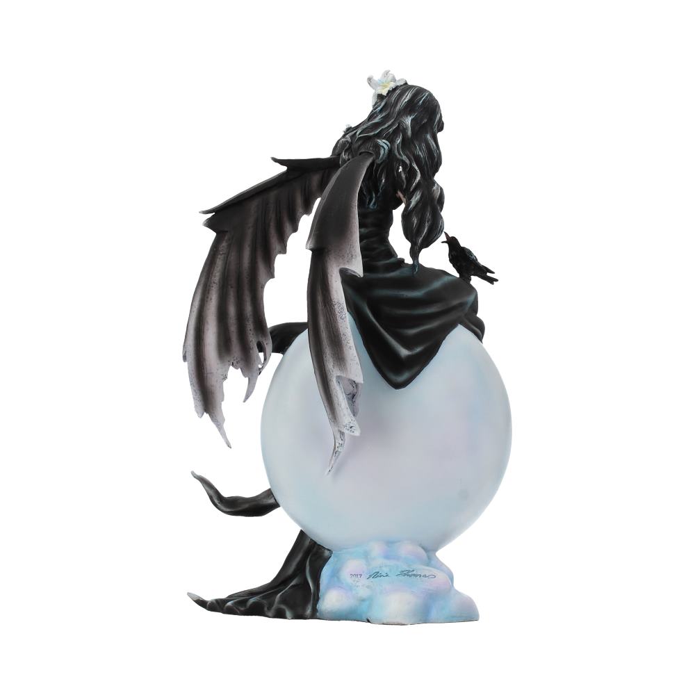 Dark Skies Fairy and Raven Figurine by Nene Thomas – 28cm