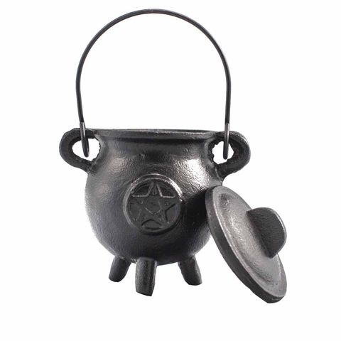 Within the sacred grove of time, the cauldron has always held the breath of transformation. This Cast Iron Cauldron with Pentagram (6.5x13cm) is not merely a vessel—it is an ancient conduit through which intention meets the Elemental realms.
Forged from enduring cast iron, this cauldron holds heat like the Earth holds memory. Small enough to rest upon your altar, yet powerful enough to summon change, it is ideal for burning herbs, resins, or incense during your spellwork, rituals, and sacred rites. The pen