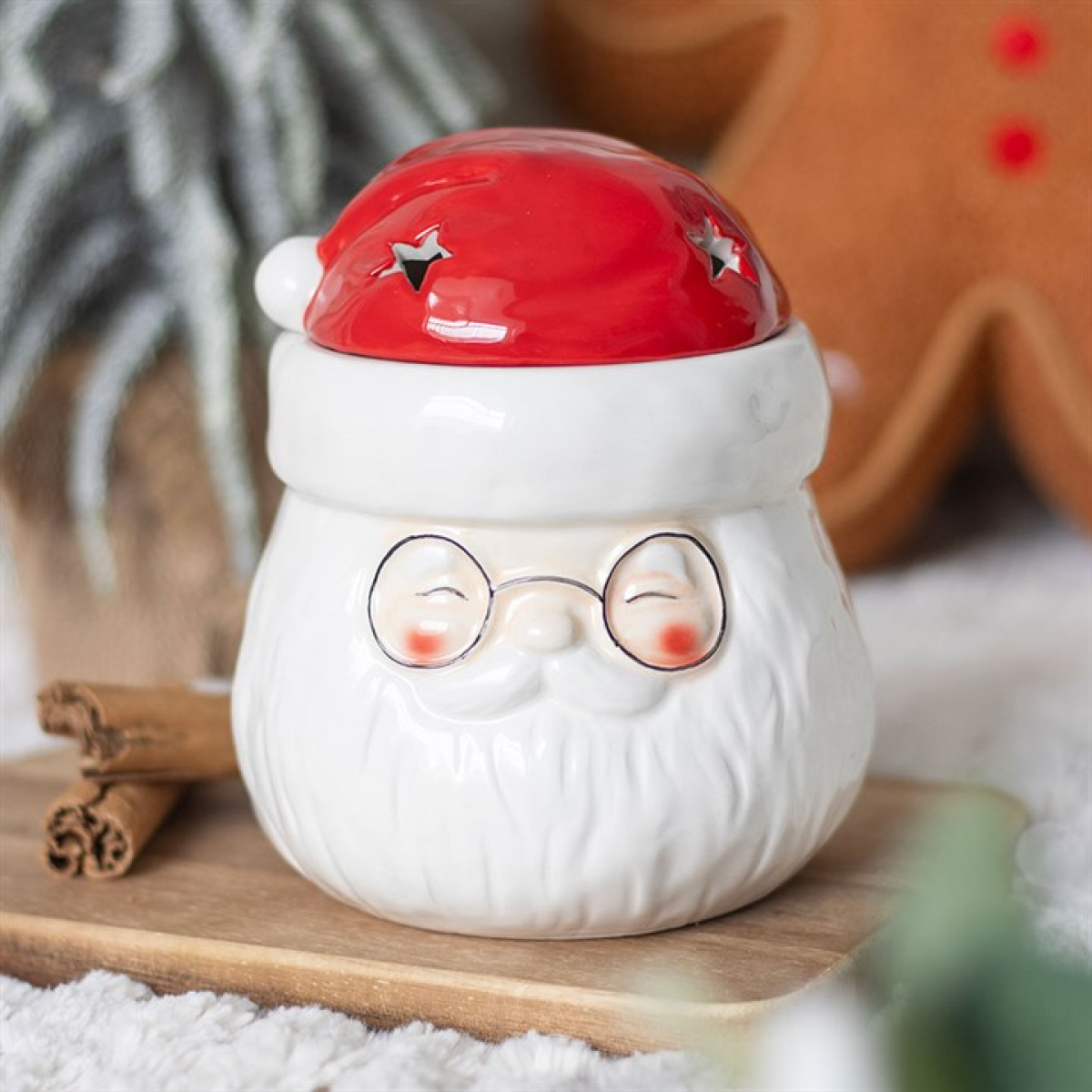 Santa Claus Shaped Oil Burner and Wax Warmer – Festive Fragrance Magic