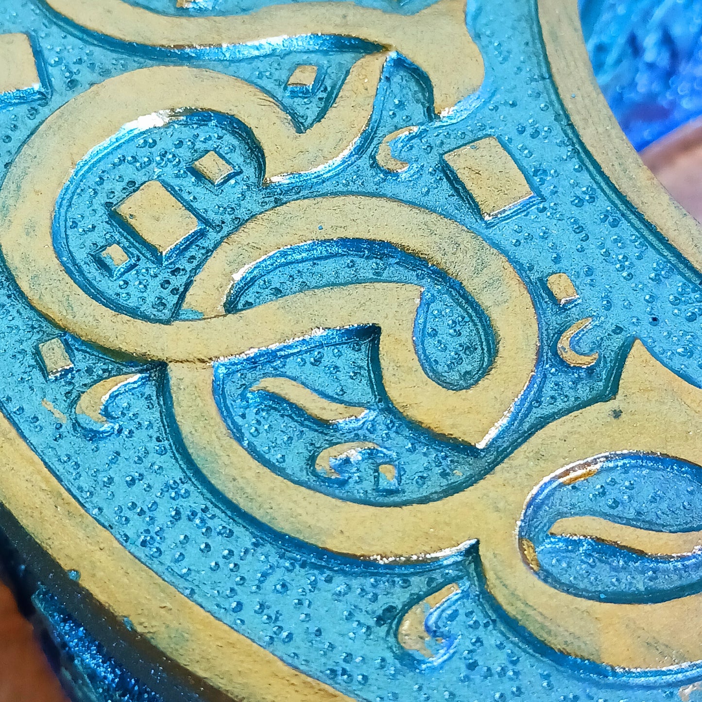 Blue Crescent Moon Trinket Box - Celtic Jewelry & Crystal Storage