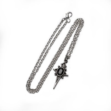 Bring a hint of darkness to you look with this stunning cross from Alchemy England. Star of Life in gothic form, to shine in celestial darkness.