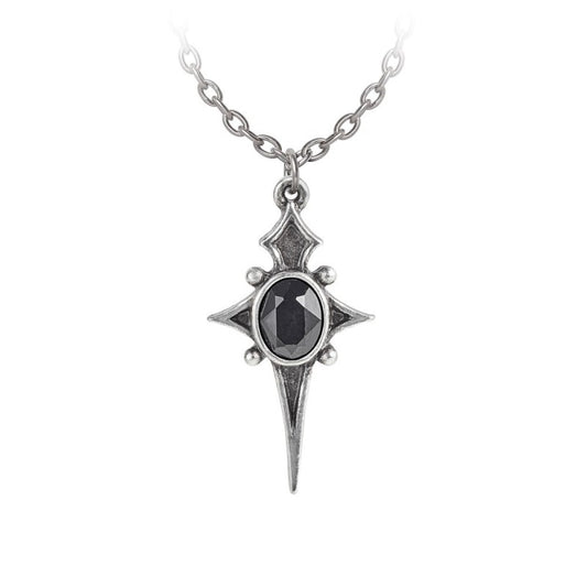 Bring a hint of darkness to you look with this stunning cross from Alchemy England. Star of Life in gothic form, to shine in celestial darkness.