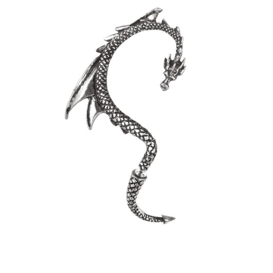 Like a whispering shoulder devil or a witch's familiar, this tortuous, personal miniature dragon, piercing through the ear lobe, tempts the wearer into acts of shameful depravity.