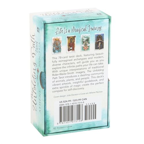 Embark on a journey of self-discovery with The Unfolding Path Tarot by Athene Noctua. This enchanting 78-card tarot deck features richly detailed illustrations that honor the beauty of diversity—welcoming humans, animals, plants, and magical beings into a unified spiritual community.
Designed for introspection, empowerment, and growth, each card is a visual story guiding you toward inner truth. Whether you're a seasoned reader or just beginning your spiritual path, this deck and its insightful guidebook of