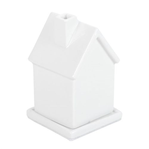 White geometric vase on a white background