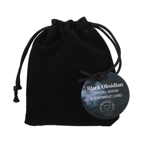 Capture the energy of the moon with this small crescent-shaped black obsidian crystal. Accompanied by a matching sentiment card with inspiring, "The darkest nights produce the brightest stars" text and a drawstring bag, it's the perfect token to remind someone of their inner strength and importance.