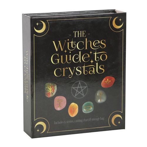 This witches guide to crystals gift set includes everything needed to cast stones for divination. Use the 6 included tumblestones and casting chart to amplify intentions and attract positivity.
