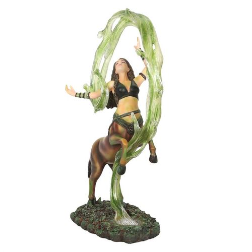 Inspired by Anne Stokes’ ‘Elemental Magic’ series, this finely crafted collectible figurine showcases the Earth Elemental Sorceress in exquisite painted detail, embodying the dynamic flow and power of earth magic. Sculpted with intricate precision and cast in resin, this centaur sorceress rises in a dramatic pose, weaving translucent green vines that swirl with enchanted energy. An officially licensed Anne Stokes creation, perfect for those drawn to mystical forces and elemental beauty.