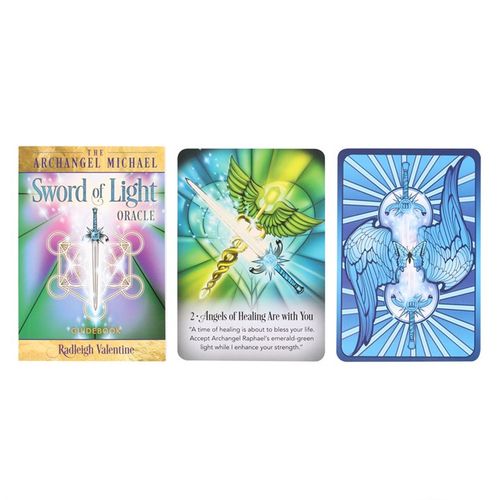 Connect with divine guidance using Radleigh Valentine's Archangel Michael oracle deck. 44 cards & guidebook in a stunning, mystical presentation.