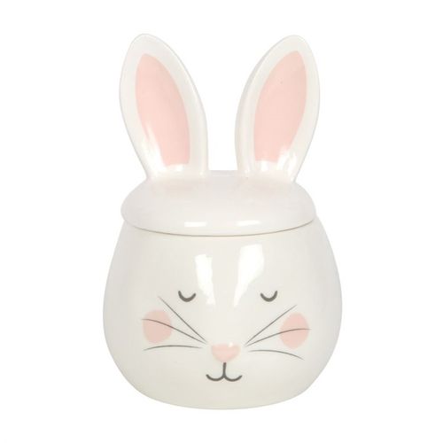 Whether used for Easter or everyday enjoyment, this sweet bunny oil burner is sure to cheer up any space while gently fragrancing the home. Recommended for use with fragrance oil diluted with water. Do not use more than one tealight and remove lid when in use. Product Dimensions: H15cm x W10cm x D10cm Packaged Dimensions: H20.5cm x W14cm x D14cm