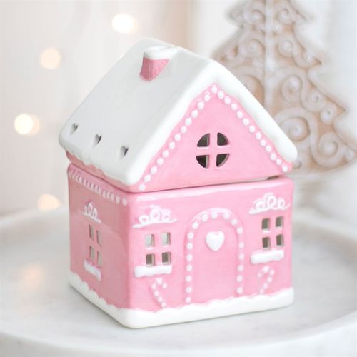 Gingerbread House Oil Burner – Candy Pink Christmas Magic