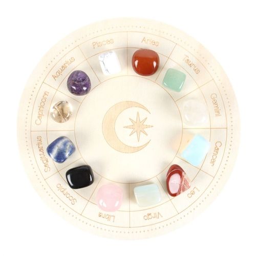 This beautiful crystal grid features a detailed astrology wheel design, harnessing the energy of the 12 zodiacs to maximise the charge of crystals. A perfect gift idea for anyone getting started with crystals or for a keen collector.