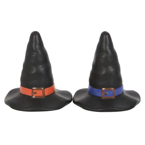 Bring an enchanting charm to your kitchen with this spellbinding pair of salt and pepper shakers. Crafted to resemble iconic witch hats, they cast a magical spell over your dining table and make a perfect addition to your Halloween celebrations. Safe for food use and sure to captivate your guests.