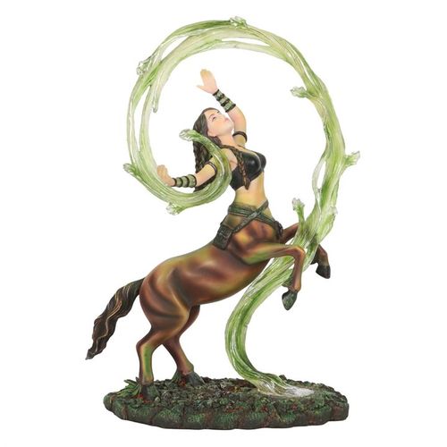 Inspired by Anne Stokes’ ‘Elemental Magic’ series, this finely crafted collectible figurine showcases the Earth Elemental Sorceress in exquisite painted detail, embodying the dynamic flow and power of earth magic. Sculpted with intricate precision and cast in resin, this centaur sorceress rises in a dramatic pose, weaving translucent green vines that swirl with enchanted energy. An officially licensed Anne Stokes creation, perfect for those drawn to mystical forces and elemental beauty.