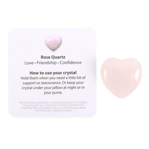 Promote love, friendship and confidence with this lucky rose quartz crystal heart. Presented in a pink velvet drawstring bag, this charm makes a meaningful token of inspiration and empowerment for anyone in need of some extra positivity. Includes a charming "I love you x" sentiment card.