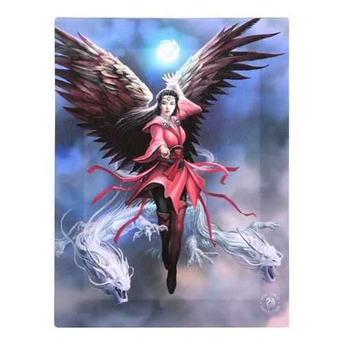 Immerse your space in the enchanting power of the elements with this 19x25cm canvas plaque, showcasing the Air Element Sorceress by renowned fantasy artist Anne Stokes. This high-quality, full-colour print captures the ethereal sorceress commanding the winds with graceful strength, her presence swirling with mystical energy. Part of Anne Stokes' captivating 'Elemental Magic' series, this artwork brings a touch of arcane elegance and elemental force to your home or sacred space, perfect for those who seek to