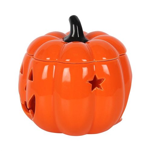 Welcome the sacred energies of Samhain with our Smiling Ceramic Jack-O'-Lantern Oil Burner—a radiant companion for your seasonal rituals. Crafted with warmth and whimsy, this charming pumpkin spirit carries a smiling face to invite joy, protection, and transformation into your sacred space.
As the veil thins this Halloween season, let the flicker of a tealight candle illuminate your altar and amplify your intentions. Remove the lid and infuse your space with the energies of autumn—spiced apples, earthy pat