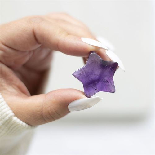 Promote clarity, protection and the cleansing of negative energies with this lucky amethyst crystal star. Presented in a purple velvet drawstring bag, this charm makes a meaningful token of inspiration and empowerment for anyone in need of some extra positivity. Includes a charming "Friends are like stars. You don't have to see them to know they're there" sentiment card.