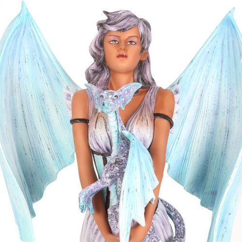 Inspired by Amy Brown’s enchanting ‘Dragon Keeper’ watercolor, this exquisite fairy figurine brings the magic to life with finely painted details that echo the original artwork’s charm. Crafted from resin with intricate sculpting, the purple and blue fairy cradles her beloved dragon, embodying the bond between mystical beings. A must-have for those drawn to fantasy and wonder, this officially licensed Amy Brown collectible invites a touch of otherworldly grace into your sacred space.