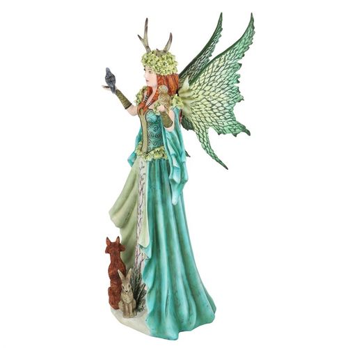Inspired by Amy Brown’s enchanting ‘The Caretaker’ watercolor, this exquisite 46cm fairy figurine brings the magic of the forest to life. Crafted from resin with delicate painted details, this green guardian fairy embodies the spirit of protection over woodland creatures. A mystical treasure for those who cherish the unseen realms, it’s an officially licensed piece that invites wonder and reverence into your sacred space.