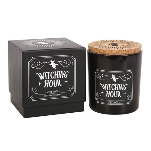 Experience the mystical charm of the Witching Hour White Sage Candle. This spellbinding candle releases the pure, cleansing fragrance of white sage, weaving an enchanting atmosphere that captivates your spirit. With around 21 hours of burn time, it invites you to bask in its magical glow and aromatic embrace.