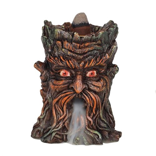 Discover the enchanting Small Green Man Backflow Incense Burner, crafted with intricate detail. Light a backflow cone and watch as the smoke gracefully flows downward like a mystical waterfall, gathering at the base in a captivating dance. Best enjoyed indoors, away from drafts to preserve the magical effect. A faint oily residue may appear after use—protect your surfaces and simply wipe clean with a damp cloth. Use only backflow cones to summon the full spellbinding mist, which may take up to 10 minutes to