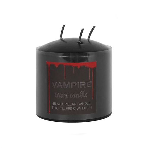 This Vampire Tears pillar candle enchants with its vivid red wax that melts and drips like mystical tears when lit. Crafted from paraffin wax, it features three wicks to ensure a steady, even flame and offers around 15 hours of magical burn time. For best results, avoid burning it for more than one hour at a stretch. Dimensions: Height 8cm, Width 7.5cm, Depth 7.5cm. Embrace the spellbinding glow it casts in your sacred space.