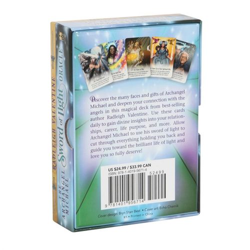 Connect with divine guidance using Radleigh Valentine's Archangel Michael oracle deck. 44 cards & guidebook in a stunning, mystical presentation.