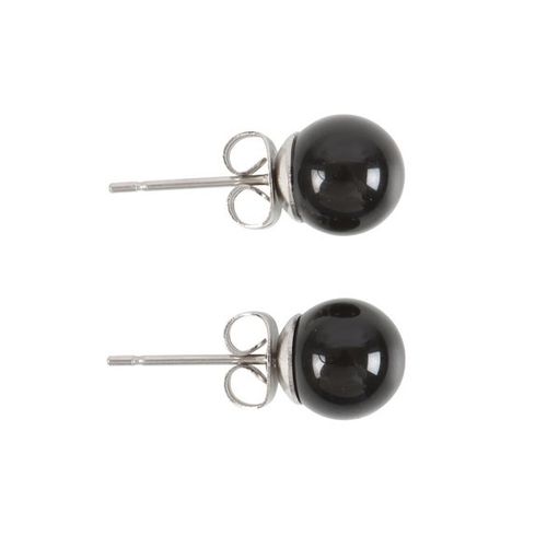 This pair of black agate crystal stud earrings comes on a matching backing card and makes a meaningful gift for those in need of spiritual protection. Black agate is a powerful semi-precious stone believed to create harmony and calm dark forces, making it ideal for grounding on protection.