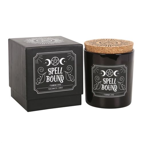 Experience the mystical charm of the Spell Bound Frankincense Candle. This enchanting candle releases a spellbinding frankincense fragrance that captivates and mesmerizes your senses. Let its magical aroma weave its dark allure around you. Enjoy up to 21 hours of bewitching burn time.