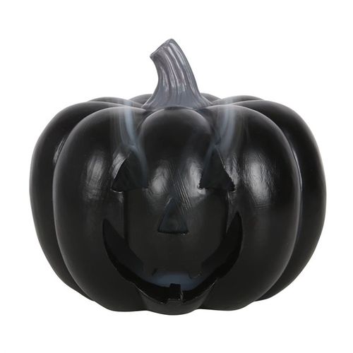 Great for Halloween and those who like something a bit alternative, this black pumpkin incense cone holder features a solid black finish with a cut out face design. Place a smoking incense cone in the holder and watch as the smoke curls out of the jack-o'-lantern's face. Product Dimensions: H10cm x W11.5cm x D11.5cm Packaged Dimensions: H10.5cm x W12.5cm x D12.5cm