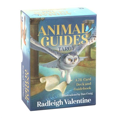 The Animal Guides tarot deck by Radleigh Valentine features 78 cards accompanied by a detailed guidebook to support your spiritual exploration. Drawing on the profound wisdom of animal spirits, this deck offers a mystical path toward love, insight, and heightened spiritual consciousness. Exquisitely illustrated by Dan Craig, it arrives in a beautifully designed matching box, perfect for your sacred collection.