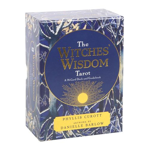 The Witches' Wisdom Tarot deck by Phyllis Curott features 78 cards that reinterpret classic tarot through a mystical lens. Accompanied by a detailed guidebook with card spread instructions, each card is adorned with enchanting artwork by Danielle Barlow, merging the magic of nature with modern Witchcraft. This deck offers deep spiritual insights to help awaken your inner witch, all housed in a beautifully designed matching box.
