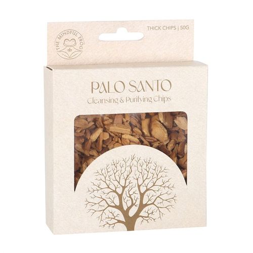 This 50g pack of Palo Santo chips are traditionally used in spiritual rituals for cleansing and purifying spaces. Thick Palo Santo chips are small, chunky pieces of wood with a rich and earthy scent with sweet, woody notes.