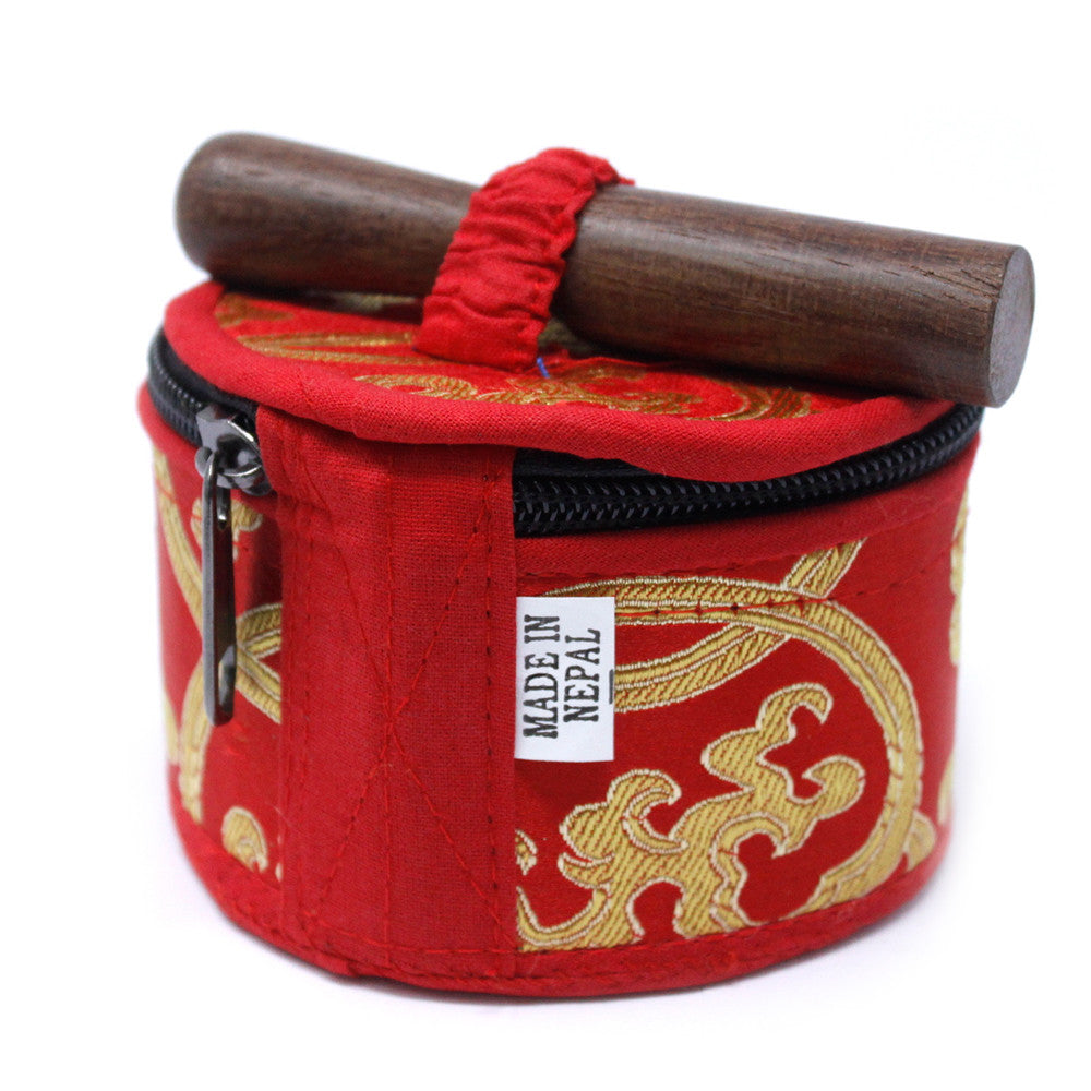 Mini Singing Bowl Gift Set – Red Handmade in Nepal