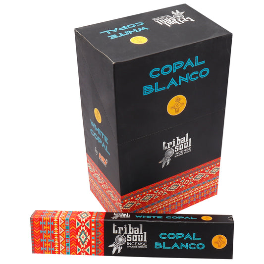 Cleanse your space and uplift your spirit with Tribal Soul White Copal Incense. Sourced from the resin of the Bursera tree, White Copal has been used for centuries in sacred ceremonies to purify energy and promote spiritual awareness.

This incense carries a fresh, citrusy scent with subtle piney undertones, evoking ancient temples and wild forests. Its bright, resinous aroma is ideal for meditation, ritual work, and energy clearing.

Each stick is hand-rolled with care, encased in a beautifully designed bo