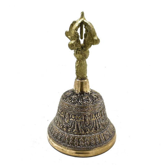 The Medium Tibetan Tingsha Bell is a sacred sound instrument, handcrafted by skilled Tibetan artisans with devotion and precision. Measuring 7.5 x 13 cm, this bell embodies the essence of mindfulness and tradition, carrying with it centuries of spiritual practice.

When gently played, the bell produces a clear, resonant tone at 50 Hz, creating a vibration that calms the mind, opens the heart, and aligns energy. Its sound is traditionally used to begin and end meditation, cleanse spaces, and deepen spiritual