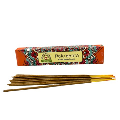 Experience the enchanting essence of the Namaste Mandala Masala Incense Sticks, where ancient tradition meets mystical fragrance. Each stick is lovingly handcrafted, carrying the sacred aroma of India’s rich heritage. The beautifully detailed mandala designs on the packaging evoke unity, balance, and harmony—mirroring the spiritual journey these incense invite you on. Infused with Palo Santo, the revered “Holy Wood,” these sticks cleanse your space, banishing negativity and summoning clarity and sacred ener