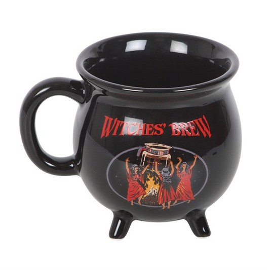 Summon your morning motivation and embrace your mischievous side with the Witches’ Brew Cauldron Mug by Steven Rhodes. This devilishly fun ceramic mug blends witchy aesthetic with dark humour, making it the perfect ritual vessel for your daily caffeine fix.

Shaped like a classic witch’s cauldron, it features original Steven Rhodes artwork—a playful nod to occult style and sarcastic wit. Whether filled with coffee as black as your soul or a soothing midnight brew, this mug adds a dash of gothic charm to eve