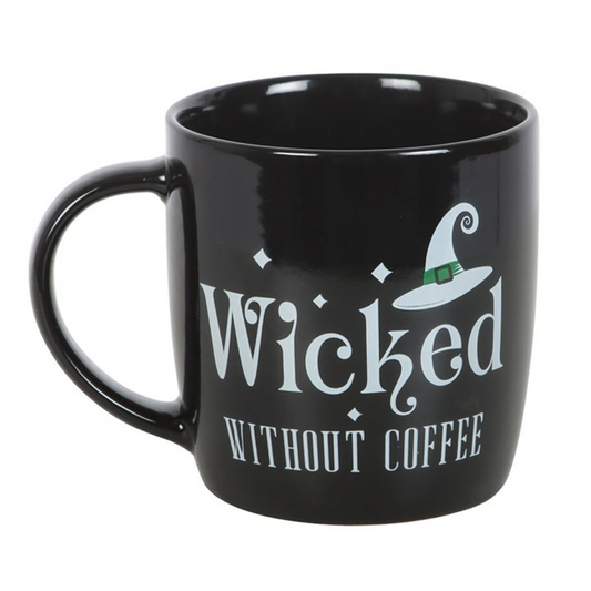 Start your day with a cackle and a caffeine spell using the Wicked Without Coffee Mug, a wickedly fun vessel for witches who need their potion before they can cast kindness. Featuring a bold “Wicked Without Coffee” slogan and a pointed witch hat design, this mug perfectly captures the charm and chaos of every morning brew.

Crafted from high-quality ceramic, it’s both microwave and dishwasher safe, making it as practical as it is playful. With a 340ml capacity, it’s the ideal size for your favourite tea, co
