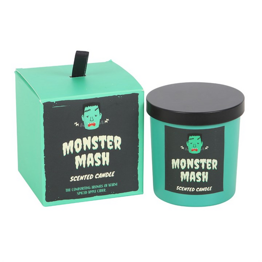 Light the Monster Mash Apple Cider Candle and summon the spirit of autumn. Hand-poured with care, this seasonal candle fills your sacred space with the warming scent of spiced apple cider, a fragrance beloved for its comforting and protective qualities. Perfect for casting a golden glow during Halloween rituals, Samhain feasts, or simply curling up by candlelight, its 18-hour burn time ensures your home is blessed with warmth throughout the season. A thoughtful witchy gift or altar addition, this autumn can