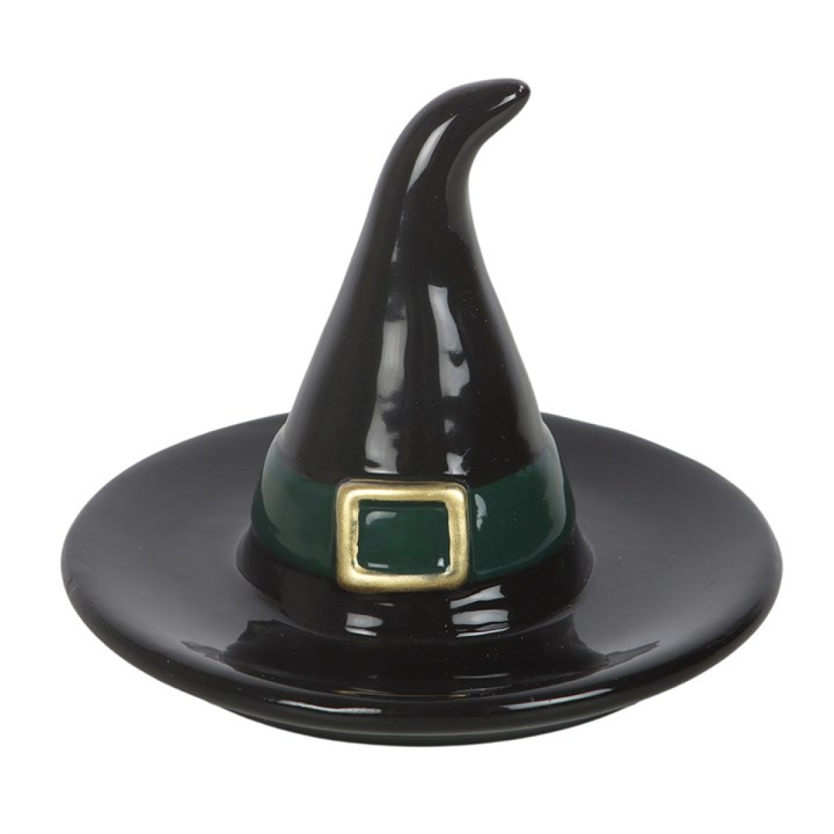 Keep jewellery and small treasures neatly stored with this black witch hat ceramic trinket dish, featuring a simple yet eye-catching design. Ideal for Halloween displays or everyday use, it makes a thoughtful gift for anyone who enjoys practical and themed home accessories. Perfect for holding rings, earrings, and other small items on a bedside table or dressing area.