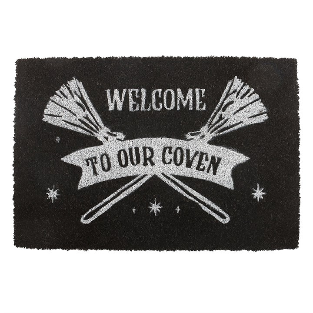 Welcome to Our Coven Doormat – Black Witchy Coir Door Mat