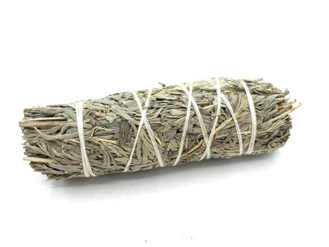 Gather 'round, seeker of sacred smoke. In your hands lies the blessed wand of Blue Sage, harvested with reverence and tied with intention. Not to be confused with White Sage, this Blue Sage—gentler and more floral—is a whisper from the Spirit World, perfect for cleansing your space, quieting the mind, and summoning peace.

Ignite it with care, and let its sacred spiral rise. The smoke carries your intentions into the unseen, dispelling stagnant energies and inviting harmony. It is a tool, not just a plant—a