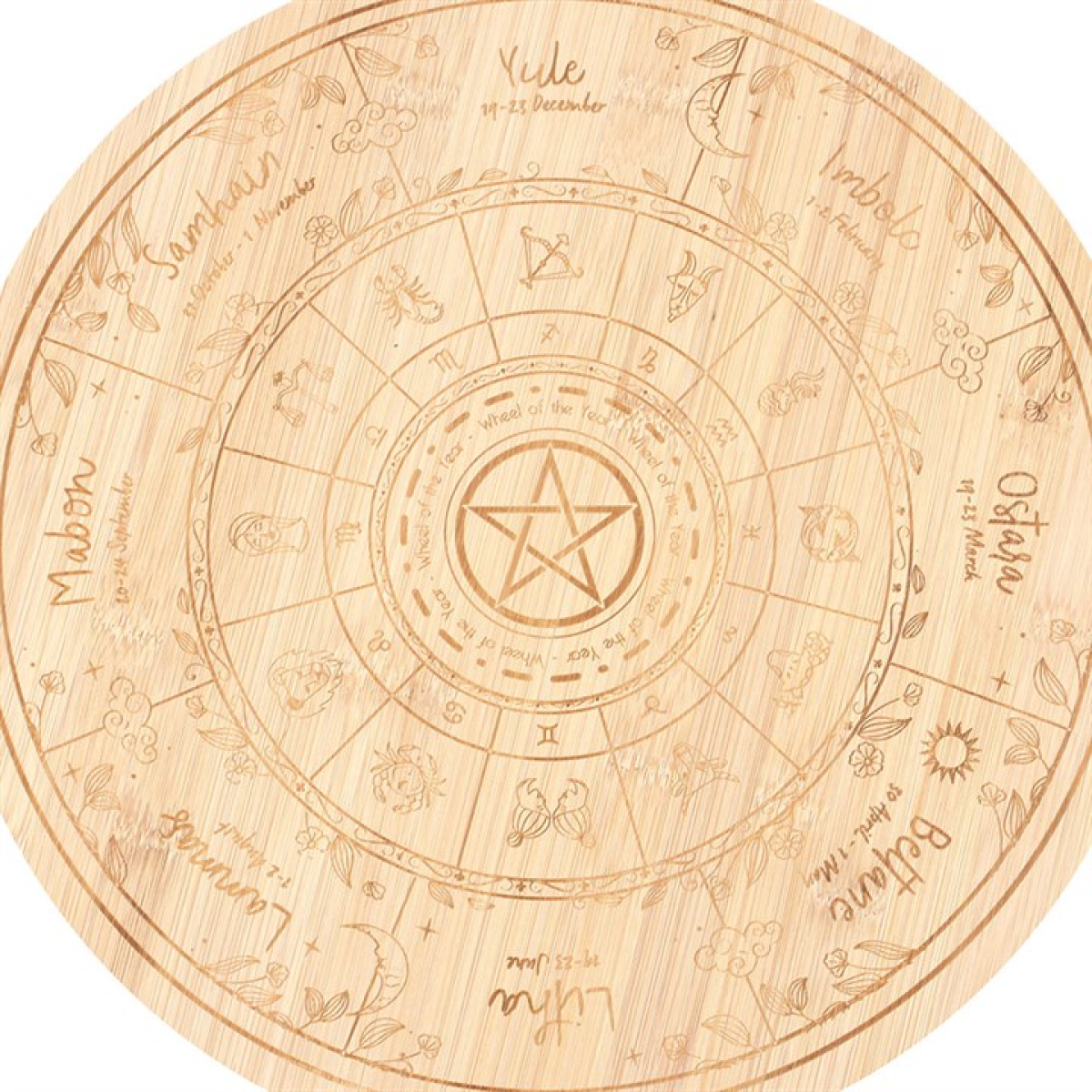Wheel of the Year Serving Board – Pagan Kitchen & Ritual Feast Decor